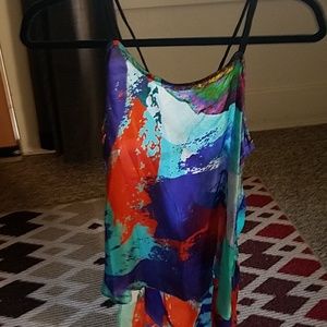 Colorful flowy blouse